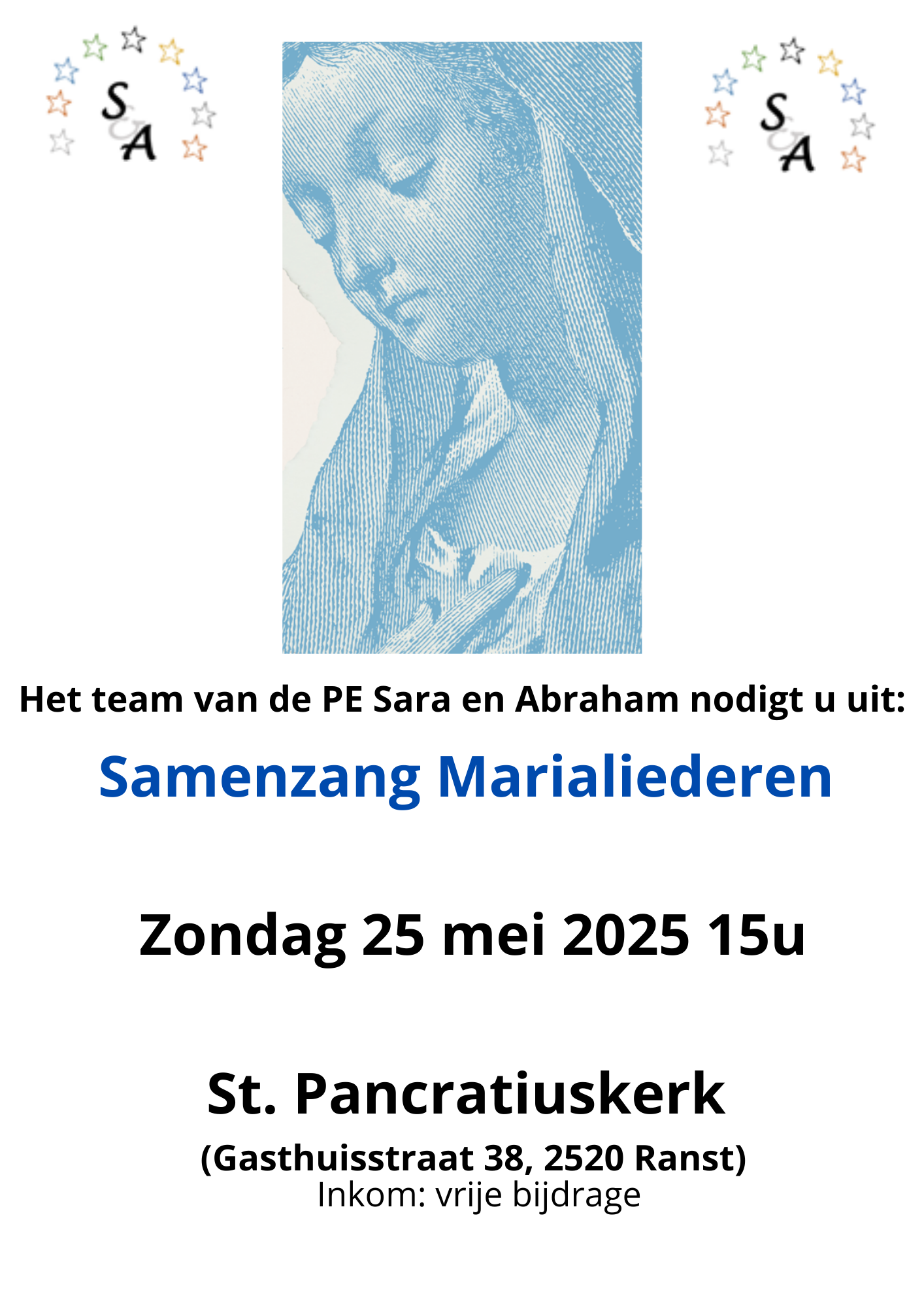 Uitnodiging Marialiederen 25 5 2025